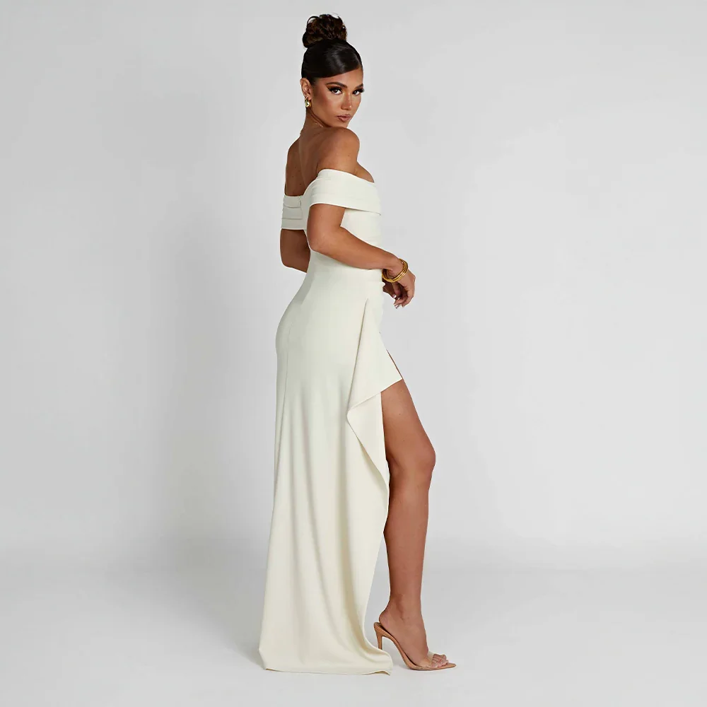 Valessia | Off-Shoulder Split Maxi Dress
