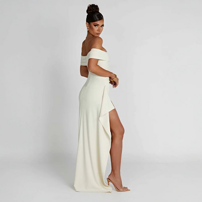 Valessia | Off-Shoulder Split Maxi Dress