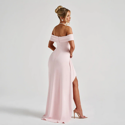 Valessia | Off-Shoulder Split Maxi Dress