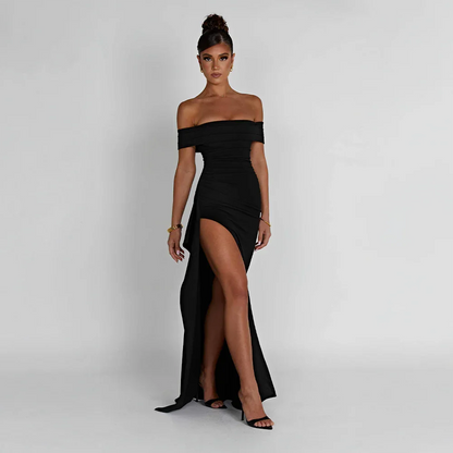 Valessia | Off-Shoulder Split Maxi Dress