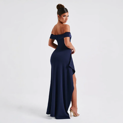Valessia | Off-Shoulder Split Maxi Dress