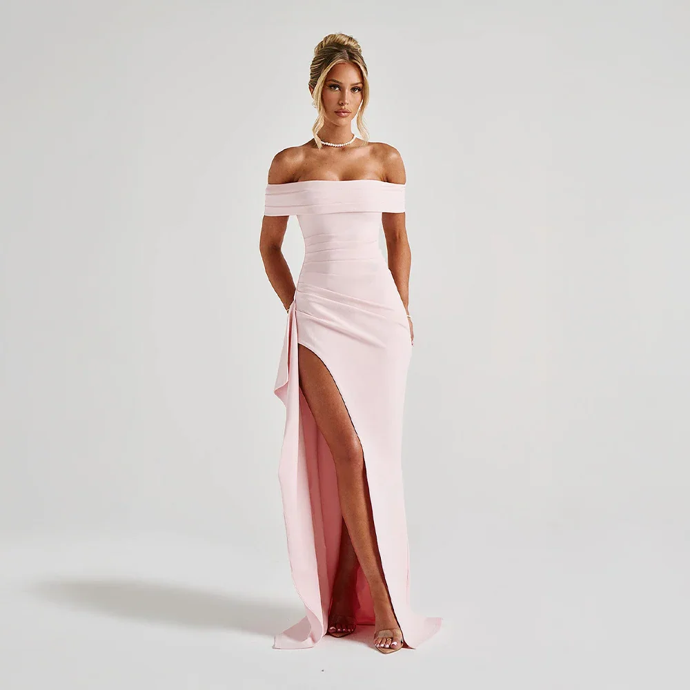 Valessia | Off-Shoulder Split Maxi Dress