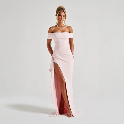 Valessia | Off-Shoulder Split Maxi Dress