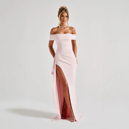 Valessia | Off-Shoulder Split Maxi Dress