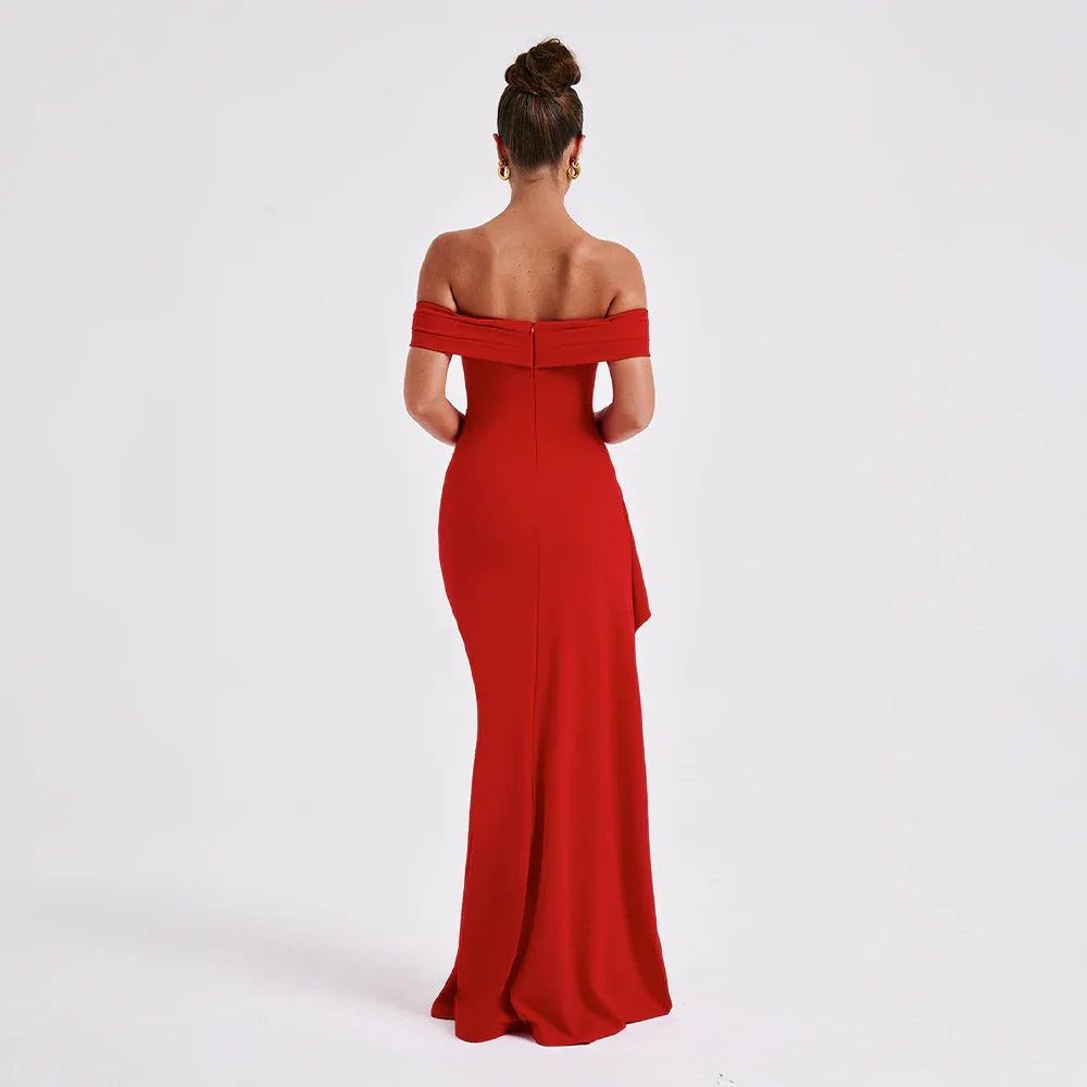 Valessia | Off-Shoulder Split Maxi Dress