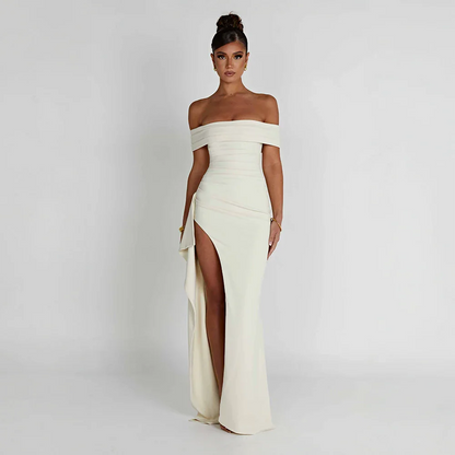 Valessia | Off-Shoulder Split Maxi Dress