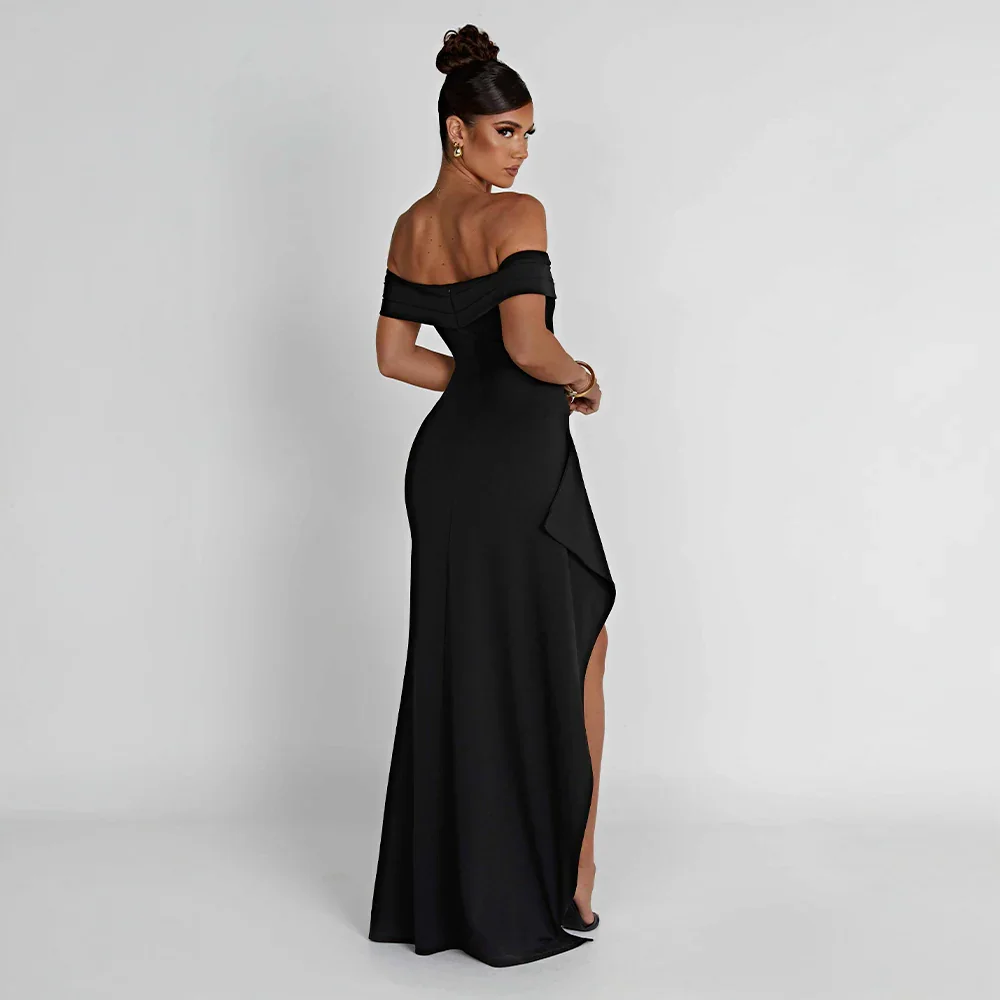 Valessia | Off-Shoulder Split Maxi Dress