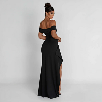 Valessia | Off-Shoulder Split Maxi Dress