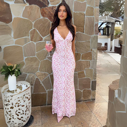 Mina | Floral Wedding Guest Maxi Dress