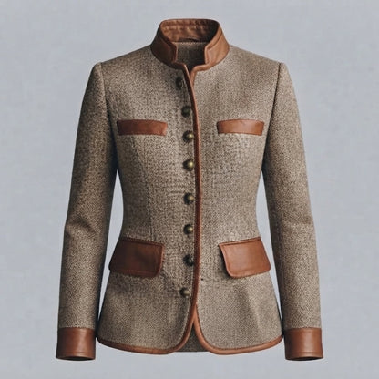 Women's Rosamund contrast-trim tailored jacket - view 3