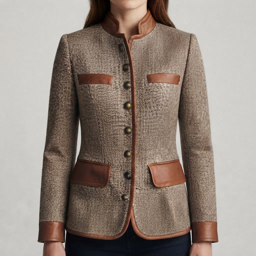 Women's Rosamund contrast-trim tailored jacket - view 4