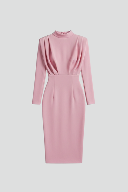 Renée | Mock-Neck Long-Sleeve Maxi Dress