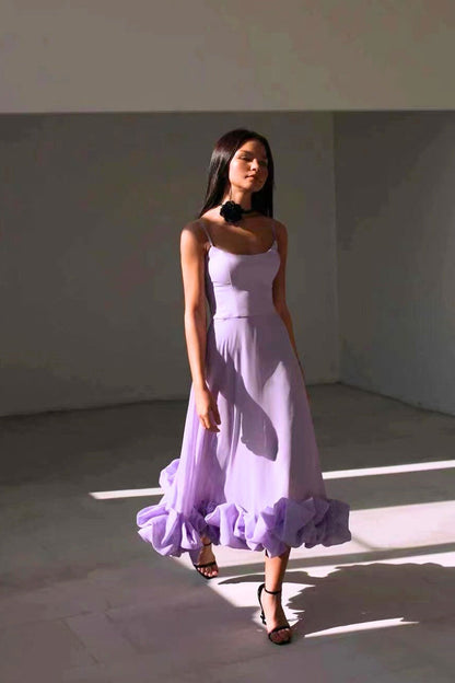 Ravenne | Sleeveless Black Evening Maxi Dress