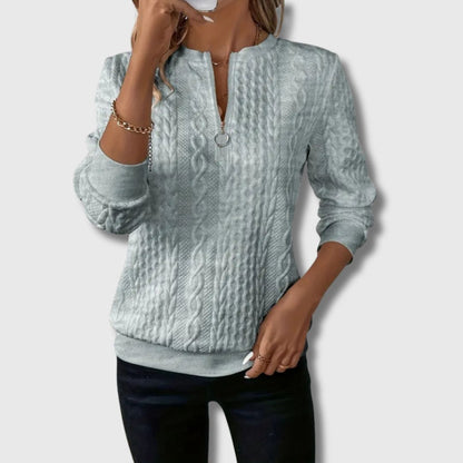 Ottilie | Cable Knit Long Sleeve Sweater