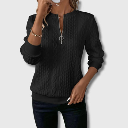 Ottilie | Cable Knit Long Sleeve Sweater