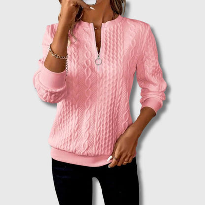 Ottilie | Cable Knit Long Sleeve Sweater