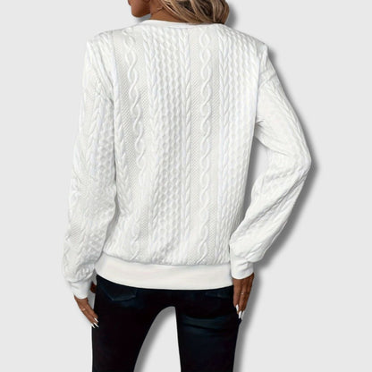 Ottilie | Cable Knit Long Sleeve Sweater