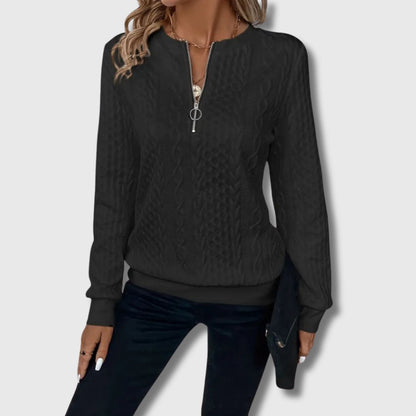 Ottilie | Cable Knit Long Sleeve Sweater