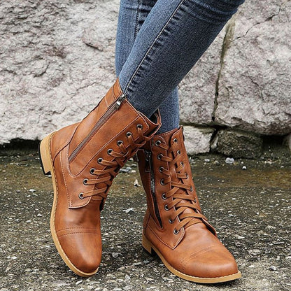 Women's Shelby lace-up combat boots - view 10