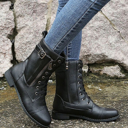 Women's Shelby lace-up combat boots - view 11