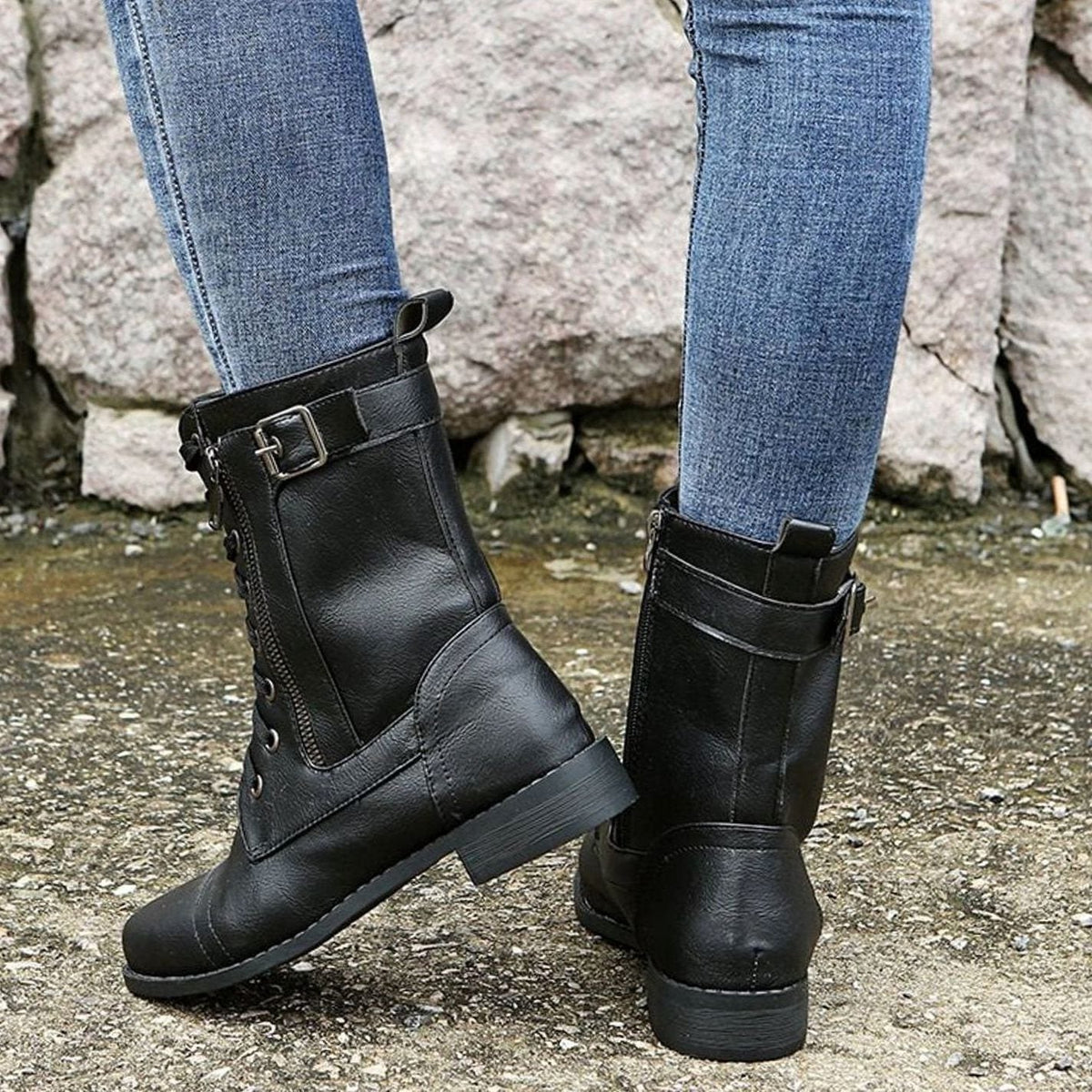 Women's Shelby lace-up combat boots - view 13