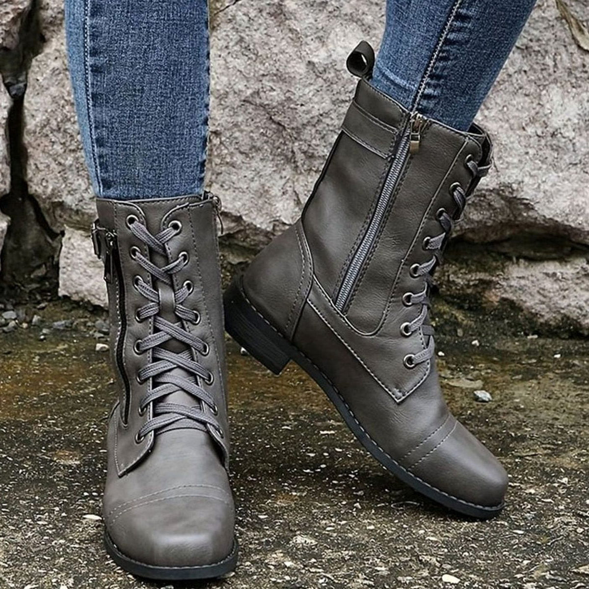 Women's Shelby lace-up combat boots - view 14