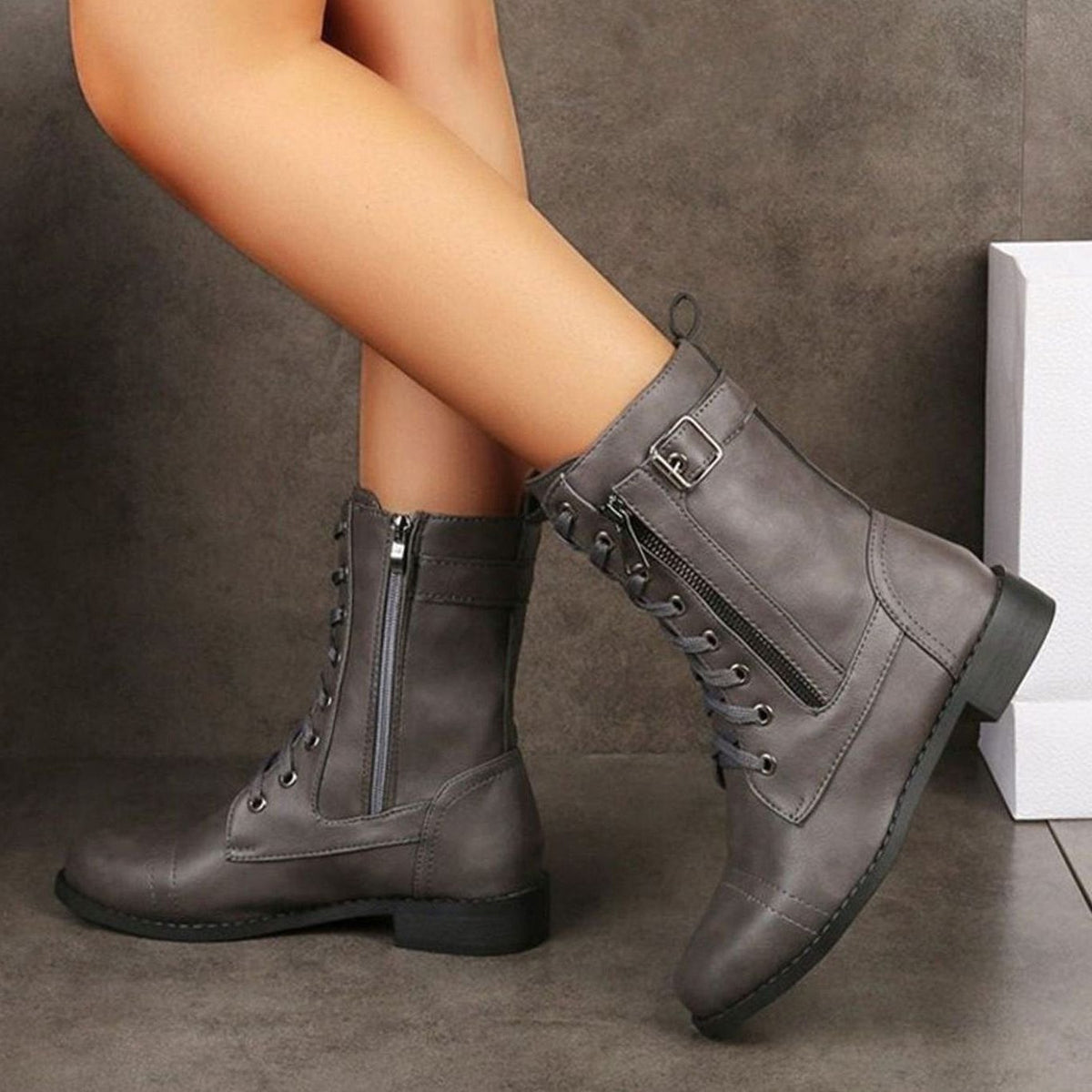 Women's Shelby lace-up combat boots - view 15