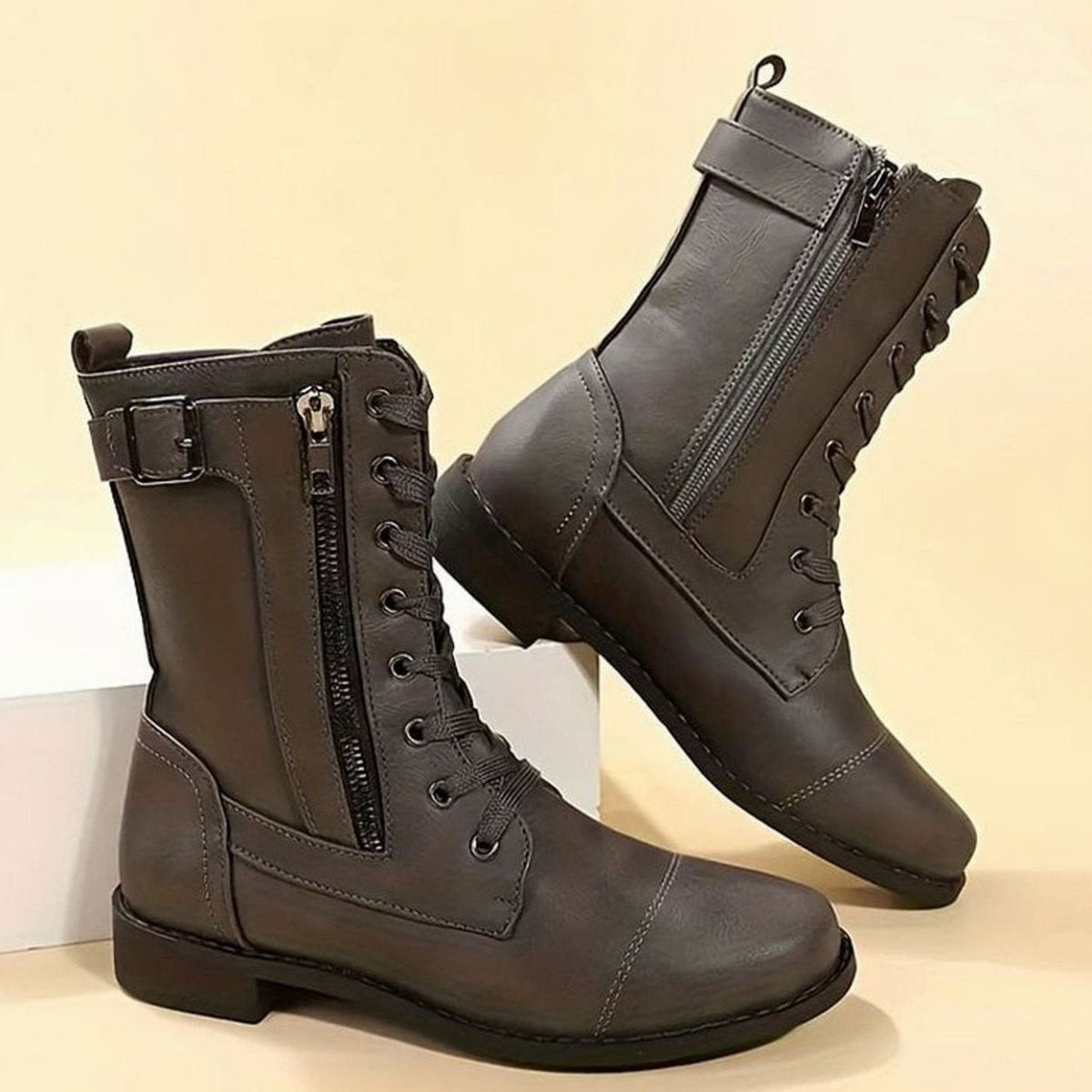 Women's Shelby lace-up combat boots - view 2