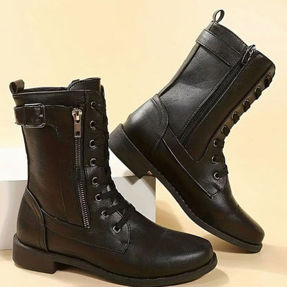 Women's Shelby lace-up combat boots - view 3