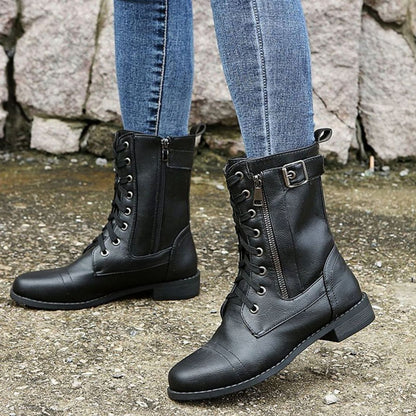 Women's Shelby lace-up combat boots - view 5