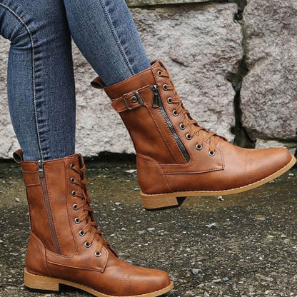 Women's Shelby lace-up combat boots - view 6