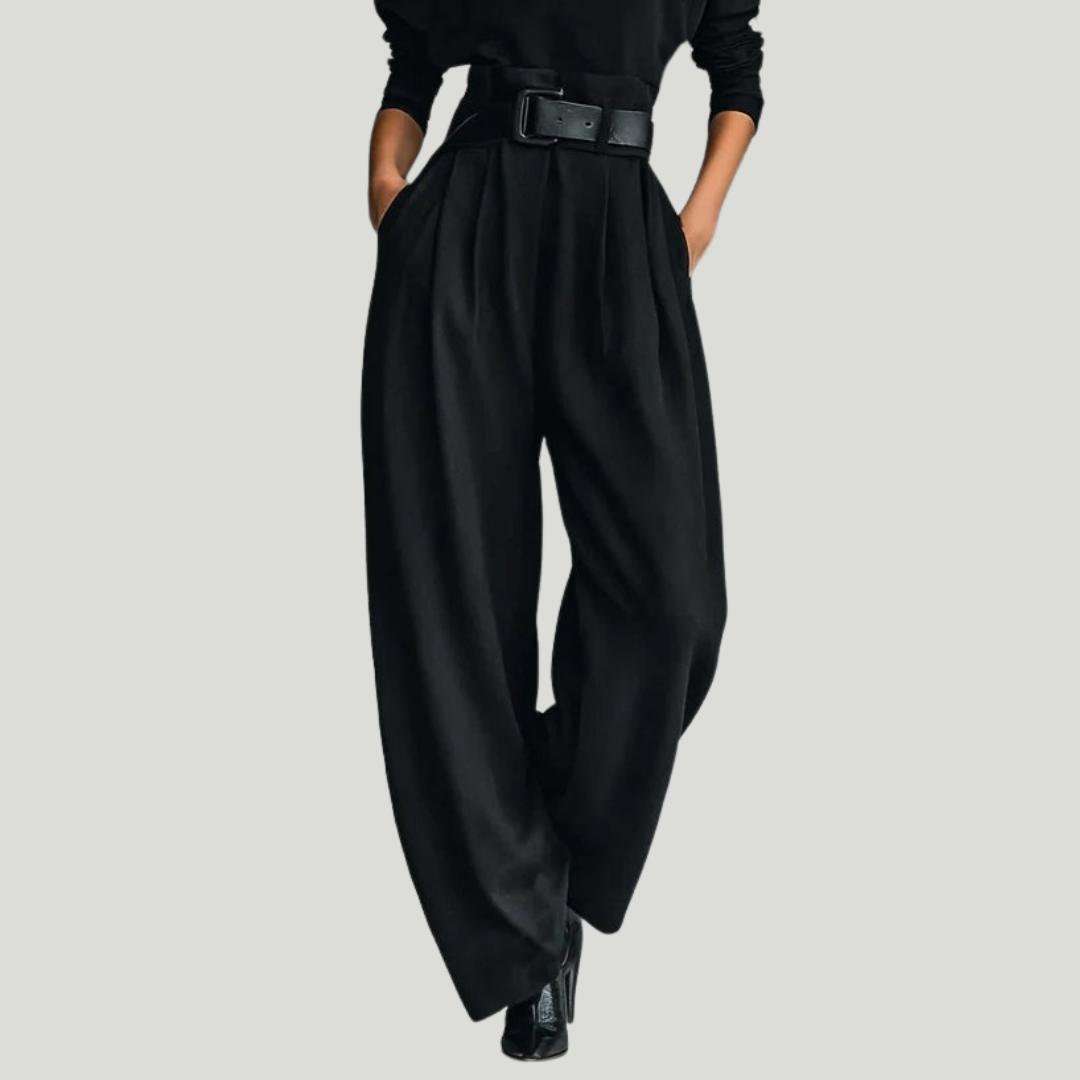 Sigrun | Turtleneck Top & Straight-Leg Trouser Set