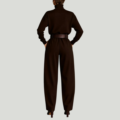 Sigrun | Turtleneck Top & Straight-Leg Trouser Set