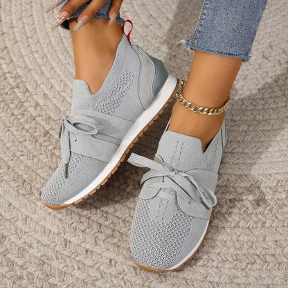 Women's Siri slip-on lace-detail sneakers in Gray