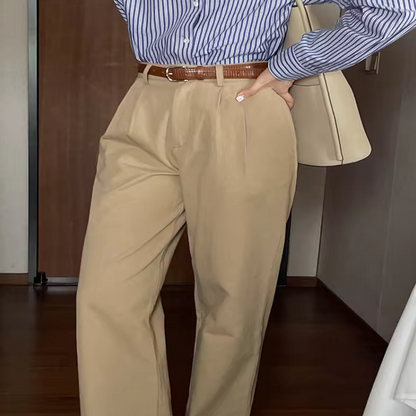 Serena | Belted Wide-Leg Dress Pants