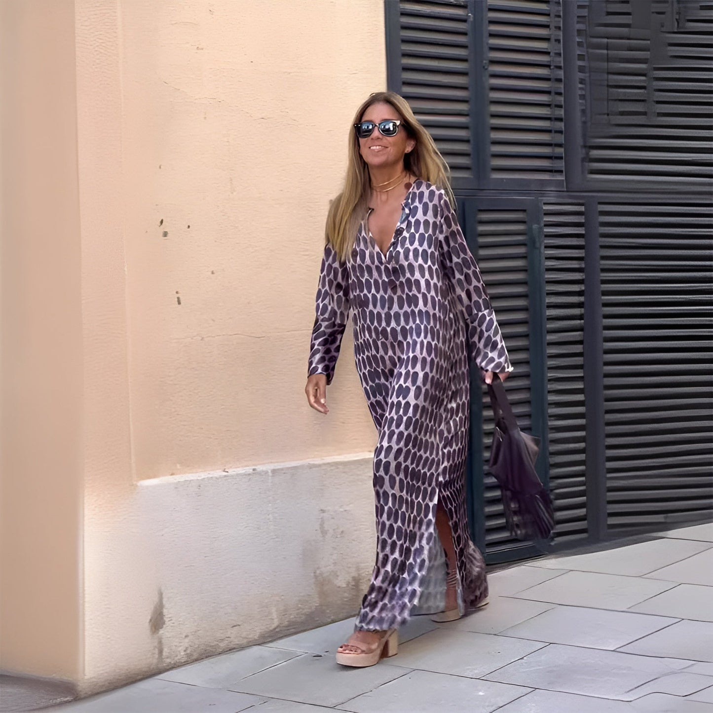 Bénédicte | Printed Boho Maxi Dress