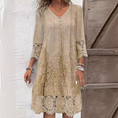 Nathalie | Floral Garden-Party Midi Dress