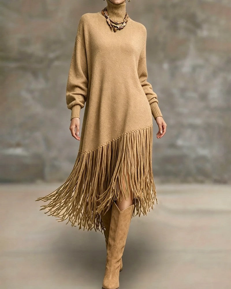 Women's Stina fringe hem maxi sweater dress - view 6