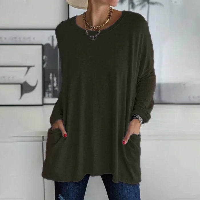 Talvie | Oversized Long Sleeve Tunic Top