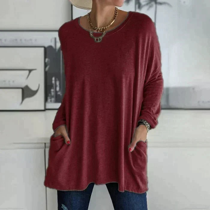 Talvie | Oversized Long Sleeve Tunic Top