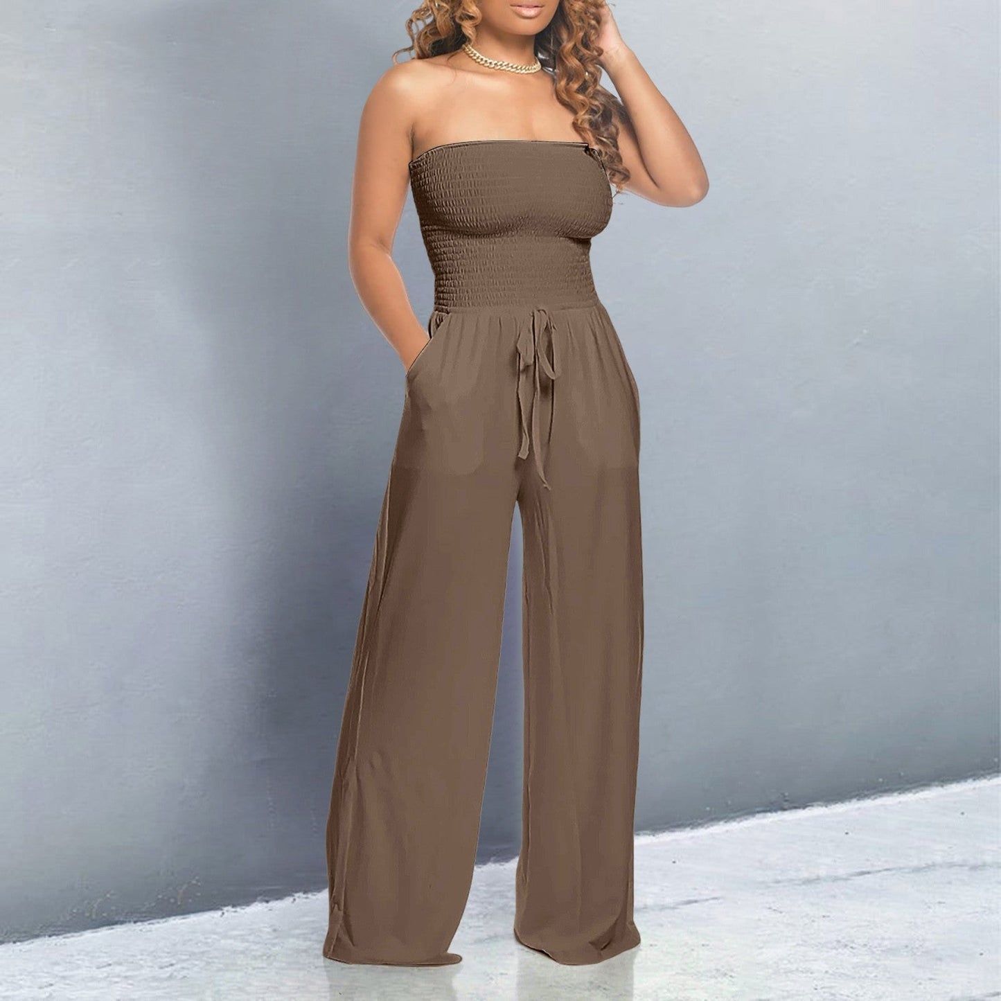 Amara | Off Shoulder Wide Leg Jumpsuit