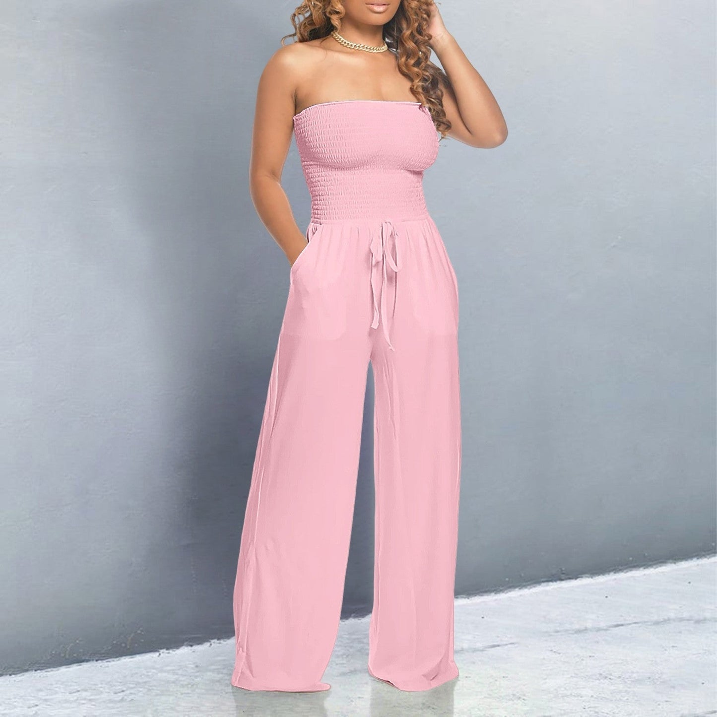 Amara | Off Shoulder Wide Leg Jumpsuit