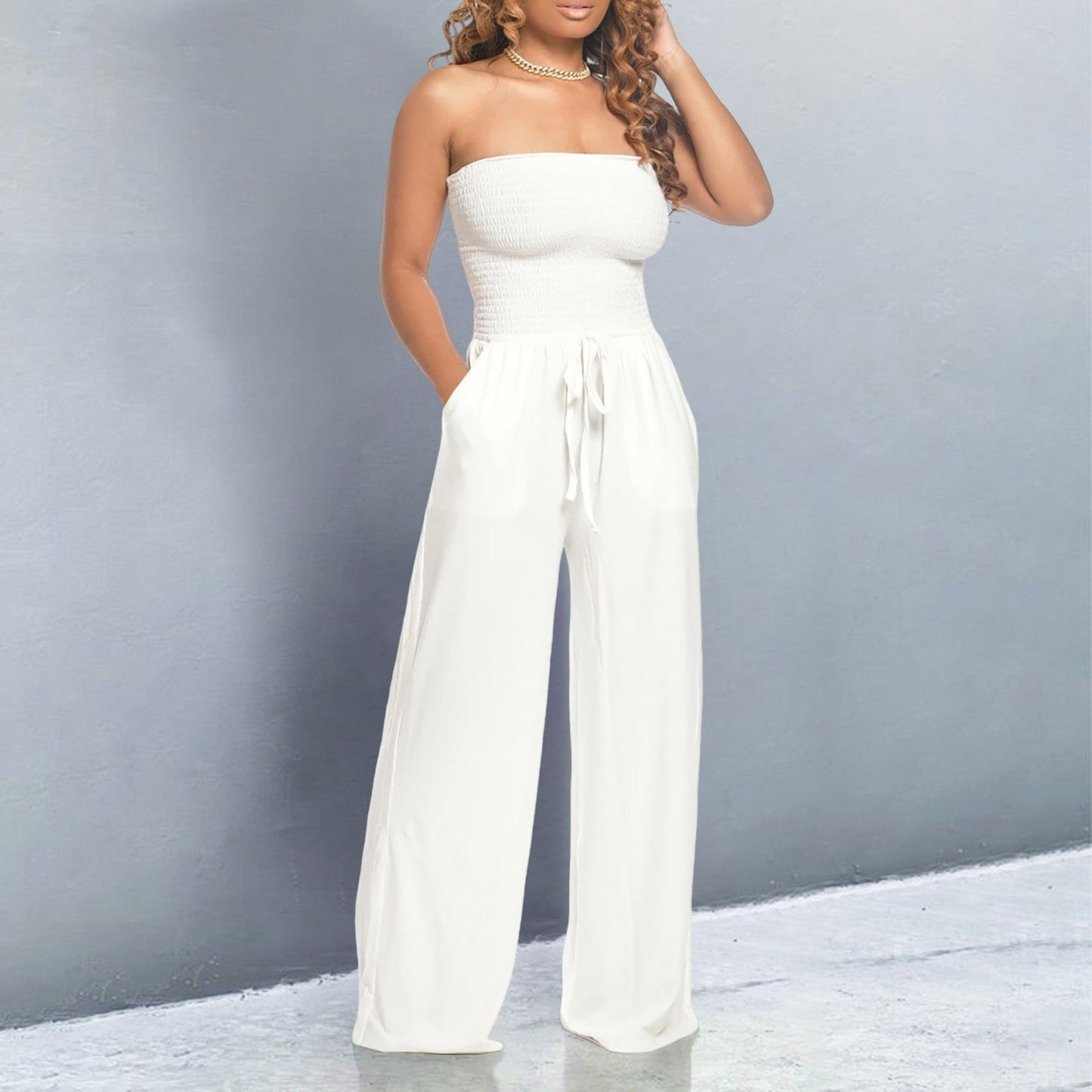 Amara | Off Shoulder Wide Leg Jumpsuit