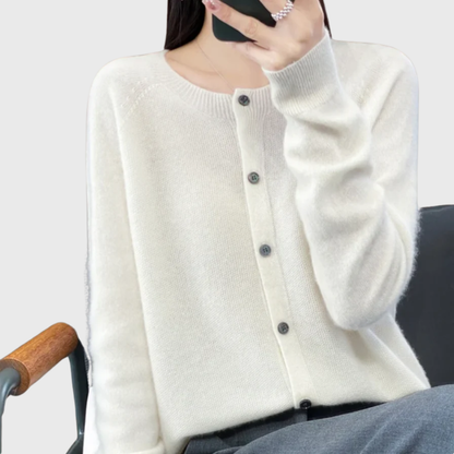 Elna | Clean Button-Front Knit Cardigan