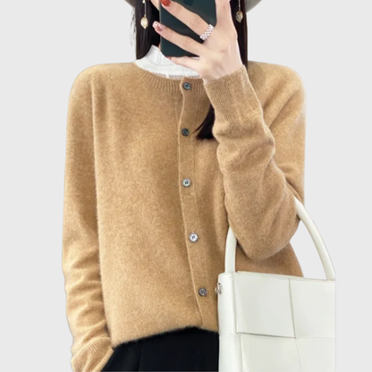 Elna | Clean Button-Front Knit Cardigan