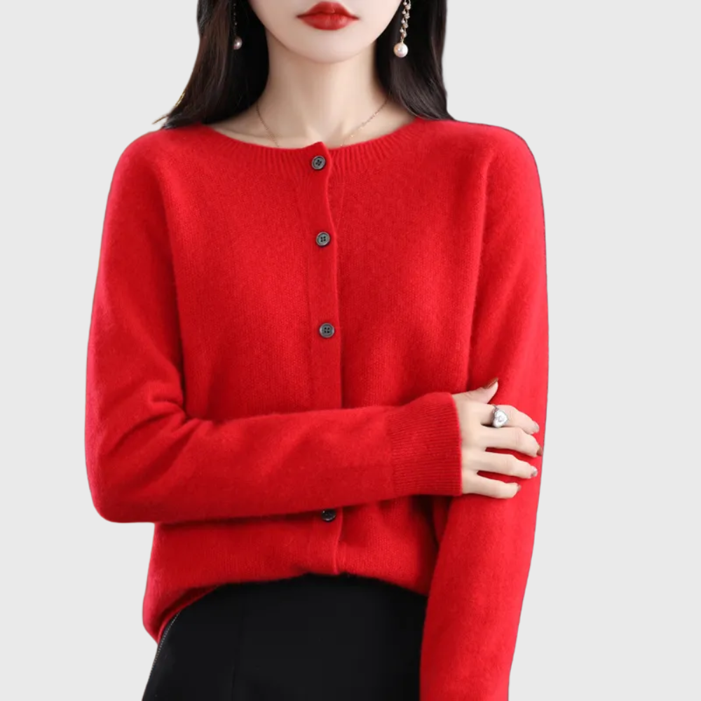 Elna | Clean Button-Front Knit Cardigan