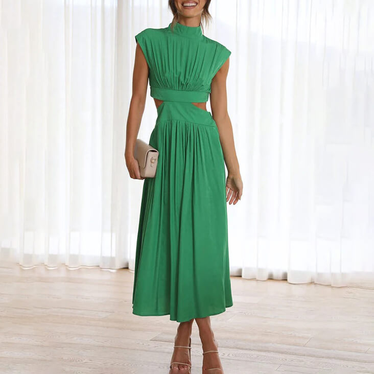 Isalina | Halter Summer Midi Dress