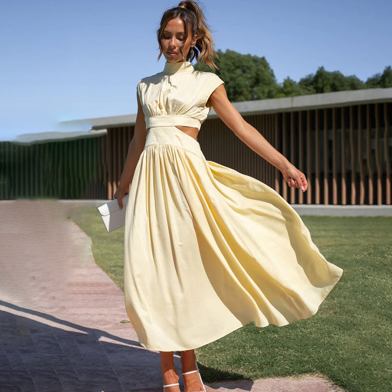 Isalina | Halter Summer Midi Dress
