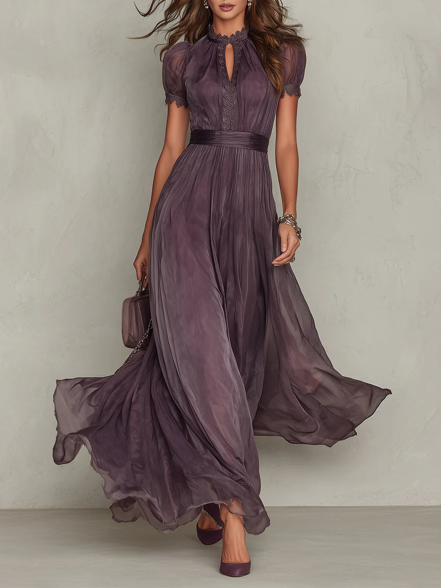 Women's Violaine flowy purple midi dress - view 2