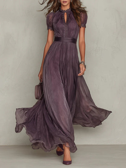 Women's Violaine flowy purple midi dress - view 2
